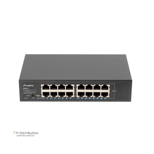 SWITCH LANBERG RSGE-16 16X 1GB GIGABIT ETHERNET UNMANAGED RACK 10"/19"