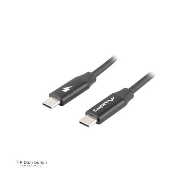 USB-C M/M 2.0 CABLE 1.8M QUICK CHARGE 4.0 BLACK LANBERG
