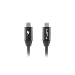 USB-C M/M 2.0 CABLE 1.8M QUICK CHARGE 4.0 BLACK LANBERG