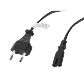 CEE 7/16->IEC 320 C7 EURO (RADIO) POWER CORD 3M BLACK LANBERG