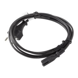 CEE 7/16->IEC 320 C7 EURO (RADIO) POWER CORD 3M VDE BLACK LANBERG