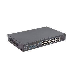SWITCH LANBERG 16X 100MB POE+/2X 1GB/1X SFP UNMANAGED RACK 10