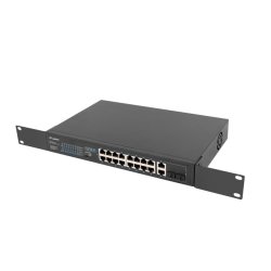 SWITCH LANBERG 16X 100MB POE+/2X 1GB/1X SFP UNMANAGED RACK 10" &amp; 19" GIGABIT ETHERNET 150W