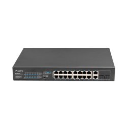 SWITCH LANBERG 16X 100MB POE+/2X 1GB/1X SFP RACK 19" UNMANAGED GIGABIT ETHERNET 250W