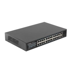 SWITCH LANBERG 24X 100MB POE+/2X COMBO RACK 19" GIGABIT ETHERNET 360W V2