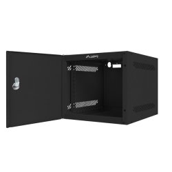 RACK CABINET 10" WALL-MOUNT 4U/280X310 FOR SELF-ASSEMBLY WITH METAL DOOR BLACK LANBERG (FLAT PACK)