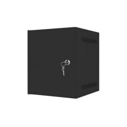 RACK CABINET 10" WALL-MOUNT 6U/280X310 FOR SELF-ASSEMBLY WITH METAL DOOR BLACK LANBERG (FLAT PACK)