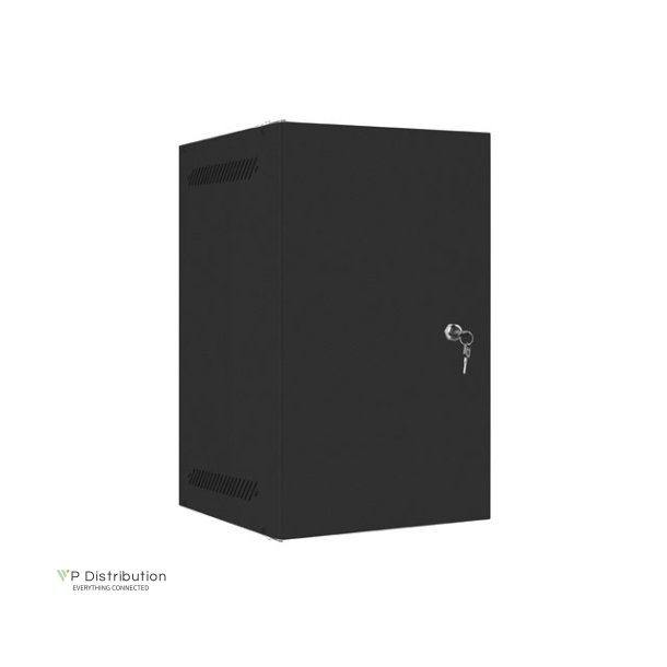 RACK CABINET 10" WALL-MOUNT 9U/280X310 FOR SELF-ASSEMBLY WITH METAL DOOR BLACK LANBERG (FLAT PACK)