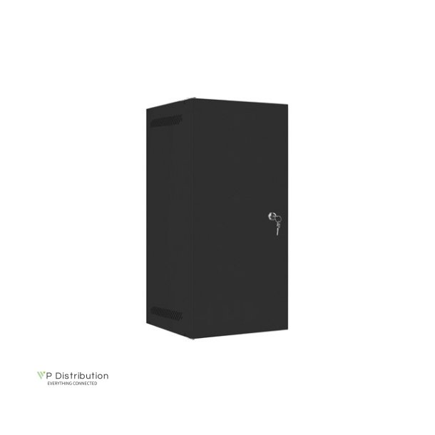RACK CABINET 10" WALL-MOUNT 12U/280X310 FOR SELF-ASSEMBLY WITH METAL DOOR BLACK LANBERG (FLAT PACK)
