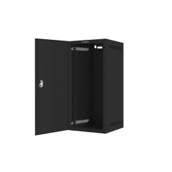 RACK CABINET 10" WALL-MOUNT 12U/280X310 FOR SELF-ASSEMBLY WITH METAL DOOR BLACK LANBERG (FLAT PACK)