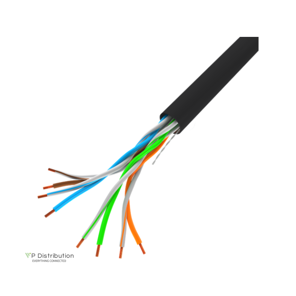 LAN CABLE UTP 305M SOLID CCA BLACK LANBERG