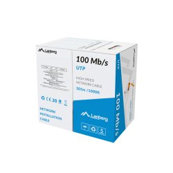 LAN CABLE UTP 305M SOLID CCA ORANGE LANBERG