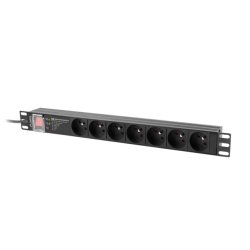 POWER DISTRIBUTION UNIT (PDU) PRO 19" LANBERG 1U 16A 2M 7X FRENCH OUTLETS SPD-3MP BLACK