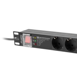 POWER DISTRIBUTION UNIT (PDU) PRO 19" LANBERG 1U 16A 2M 7X SCHUKO OUTLETS SPD-3MP BLACK