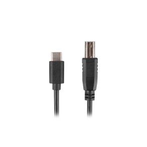 USB-C(M)->USB-B(M) 2.0 CABLE 1.8M BLACK LANBERG