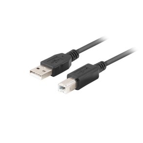 USB-A(M)->USB-B(M) 2.0 CABLE 1M BLACK FERRITE BOX LANBERG