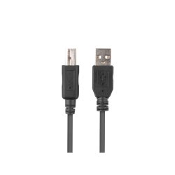 USB-A(M)->USB-B(M) 2.0 CABLE 3M BLACK FERRITE BOX LANBERG