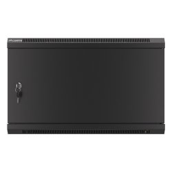RACK CABINET 19" WALL-MOUNT 6U/600X450 (FLAT PACK) WITH METAL DOOR BLACK LANBERG