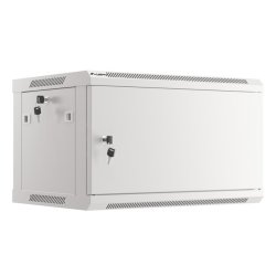 RACK CABINET 19" WALL-MOUNT 6U/600X450 (FLAT PACK) WITH METAL DOOR GREY LANBERG