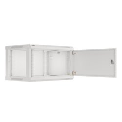 RACK CABINET 19" WALL-MOUNT 6U/600X450 (FLAT PACK) WITH METAL DOOR GREY LANBERG