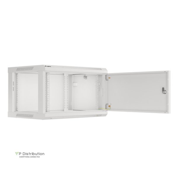 RACK CABINET 19" WALL-MOUNT 6U/600X450 (FLAT PACK) WITH METAL DOOR GREY LANBERG