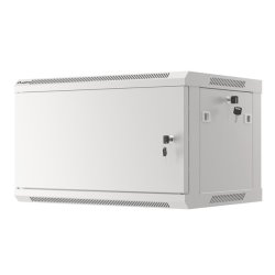 RACK CABINET 19" WALL-MOUNT 6U/600X450 (FLAT PACK) WITH METAL DOOR GREY LANBERG