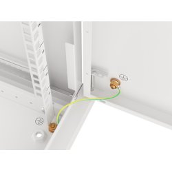 RACK CABINET 19" WALL-MOUNT 6U/600X450 (FLAT PACK) WITH METAL DOOR GREY LANBERG