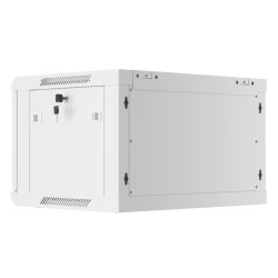 RACK CABINET 19" WALL-MOUNT 6U/600X450 (FLAT PACK) WITH METAL DOOR GREY LANBERG