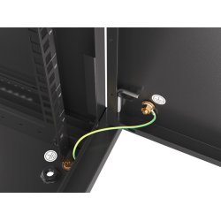 RACK CABINET 19" WALL-MOUNT 6U/600X600 (FLAT PACK) WITH METAL DOOR BLACK LANBERG