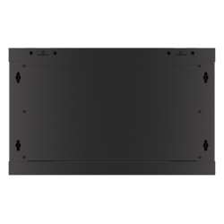 RACK CABINET 19" WALL-MOUNT 6U/600X600 (FLAT PACK) WITH METAL DOOR BLACK LANBERG