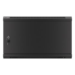 RACK CABINET 19" WALL-MOUNT 6U/600X600 (FLAT PACK) WITH METAL DOOR BLACK LANBERG