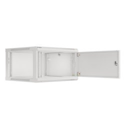 RACK CABINET 19" WALL-MOUNT 6U/600X600 (FLAT PACK) WITH METAL DOOR GREY LANBERG