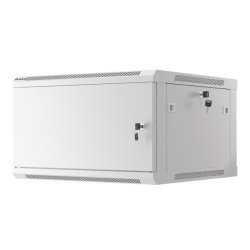RACK CABINET 19" WALL-MOUNT 6U/600X600 (FLAT PACK) WITH METAL DOOR GREY LANBERG