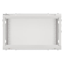 RACK CABINET 19" WALL-MOUNT 6U/600X600 (FLAT PACK) WITH METAL DOOR GREY LANBERG