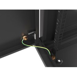 RACK CABINET 19" WALL-MOUNT 9U/600X450 (FLAT PACK) WITH METAL DOOR  BLACK LANBERG