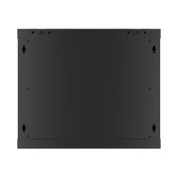 RACK CABINET 19" WALL-MOUNT 9U/600X450 (FLAT PACK) WITH METAL DOOR  BLACK LANBERG