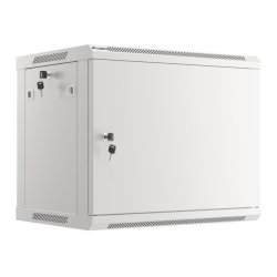RACK CABINET 19" WALL-MOUNT 9U/600X450 (FLAT PACK) WITH METAL DOOR GREY LANBERG