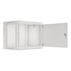 RACK CABINET 19" WALL-MOUNT 9U/600X450 (FLAT PACK) WITH METAL DOOR GREY LANBERG