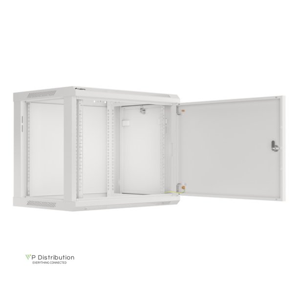 RACK CABINET 19" WALL-MOUNT 9U/600X450 (FLAT PACK) WITH METAL DOOR GREY LANBERG