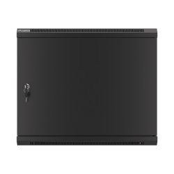 RACK CABINET 19" WALL-MOUNT 9U/600X600 (FLAT PACK) WITH METAL DOOR BLACK LANBERG