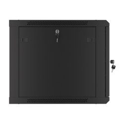 RACK CABINET 19" WALL-MOUNT 9U/600X600 (FLAT PACK) WITH METAL DOOR BLACK LANBERG