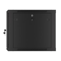 RACK CABINET 19" WALL-MOUNT 9U/600X600 (FLAT PACK) WITH METAL DOOR BLACK LANBERG