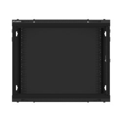 RACK CABINET 19" WALL-MOUNT 9U/600X600 (FLAT PACK) WITH METAL DOOR BLACK LANBERG