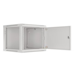 RACK CABINET 19" WALL-MOUNT 9U/600X600 (FLAT PACK) WITH METAL DOOR GREY LANBERG
