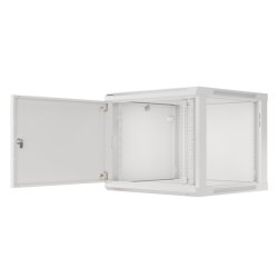 RACK CABINET 19" WALL-MOUNT 9U/600X600 (FLAT PACK) WITH METAL DOOR GREY LANBERG