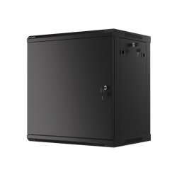RACK CABINET 19" WALL-MOUNT 12U/600X450 (FLAT PACK) WITH METAL DOOR BLACK LANBERG