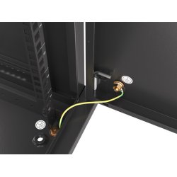 RACK CABINET 19" WALL-MOUNT 12U/600X450 (FLAT PACK) WITH METAL DOOR BLACK LANBERG