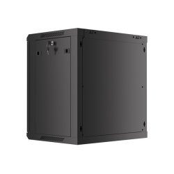 RACK CABINET 19" WALL-MOUNT 12U/600X450 (FLAT PACK) WITH METAL DOOR BLACK LANBERG