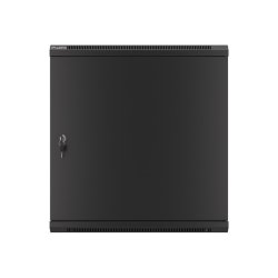 RACK CABINET 19" WALL-MOUNT 12U/600X450 (FLAT PACK) WITH METAL DOOR BLACK LANBERG