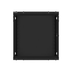 RACK CABINET 19" WALL-MOUNT 12U/600X450 (FLAT PACK) WITH METAL DOOR BLACK LANBERG